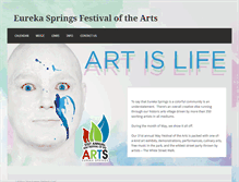Tablet Screenshot of eurekaspringsfestivalofthearts.com